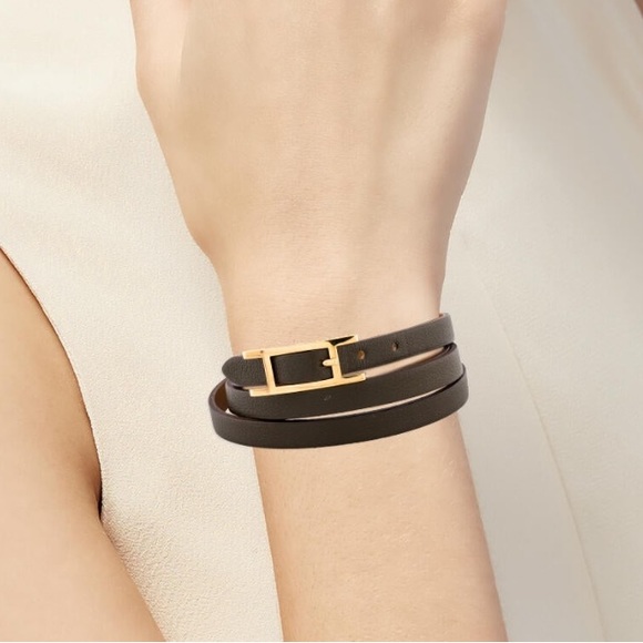 Authentic Hermes Hapi leather Bracelet Excellent